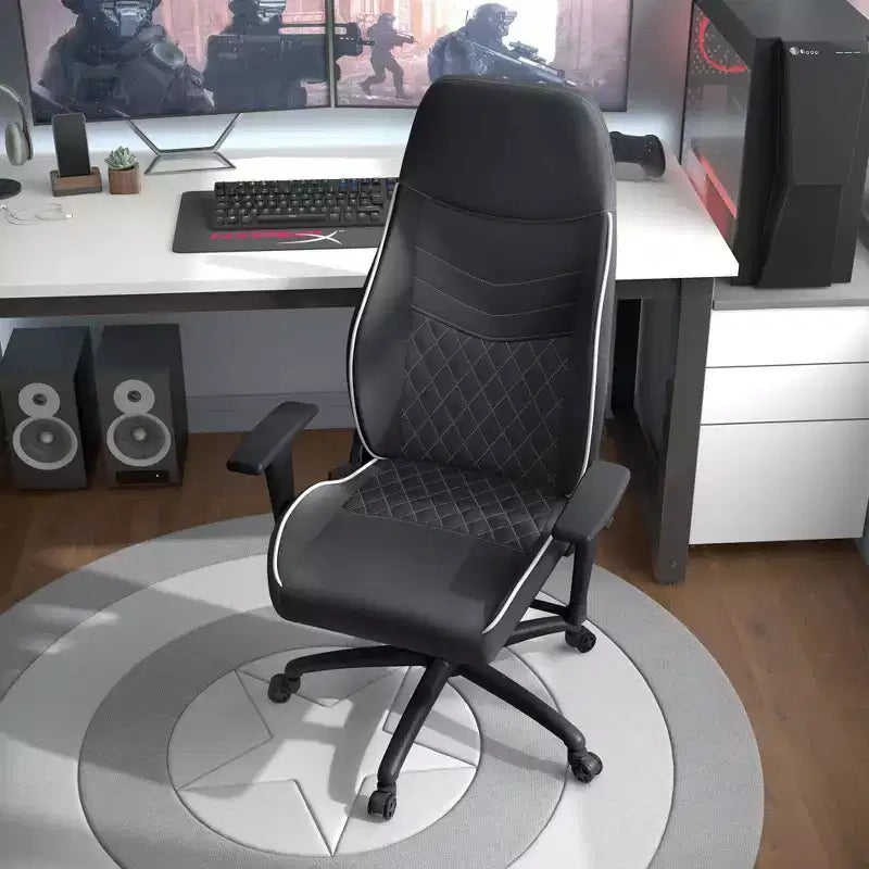 Sedia Gaming Ansar in Ecopelle con Cuciture a Rombo