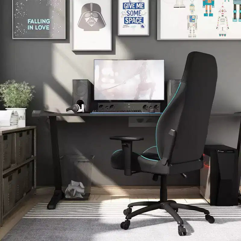 Sedia Gaming Ansar in Ecopelle con Cuciture a Rombo