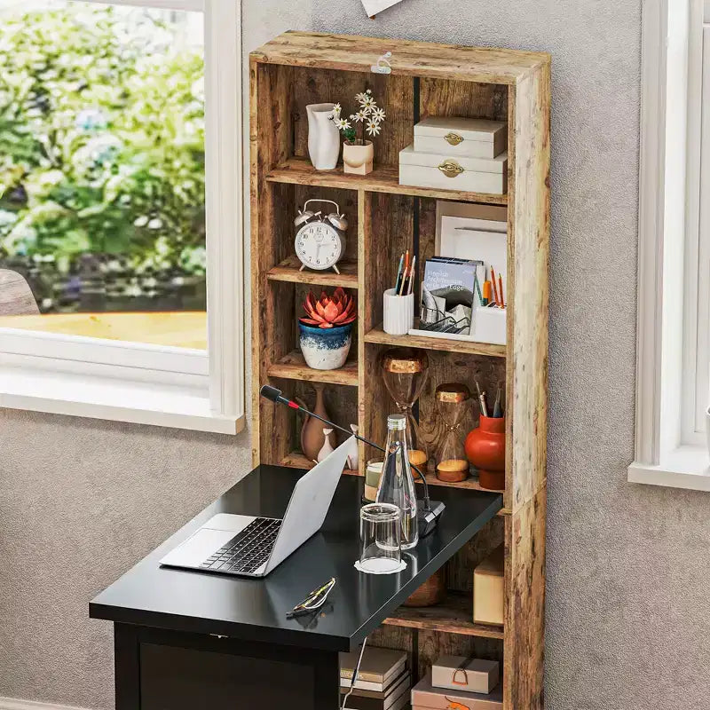 Tavolo da scrittura convertibile pieghevole, mobile scrivania a parete con lavagna e ripiano laterale, postazione di lavoro multi-funzione per ufficio a casa