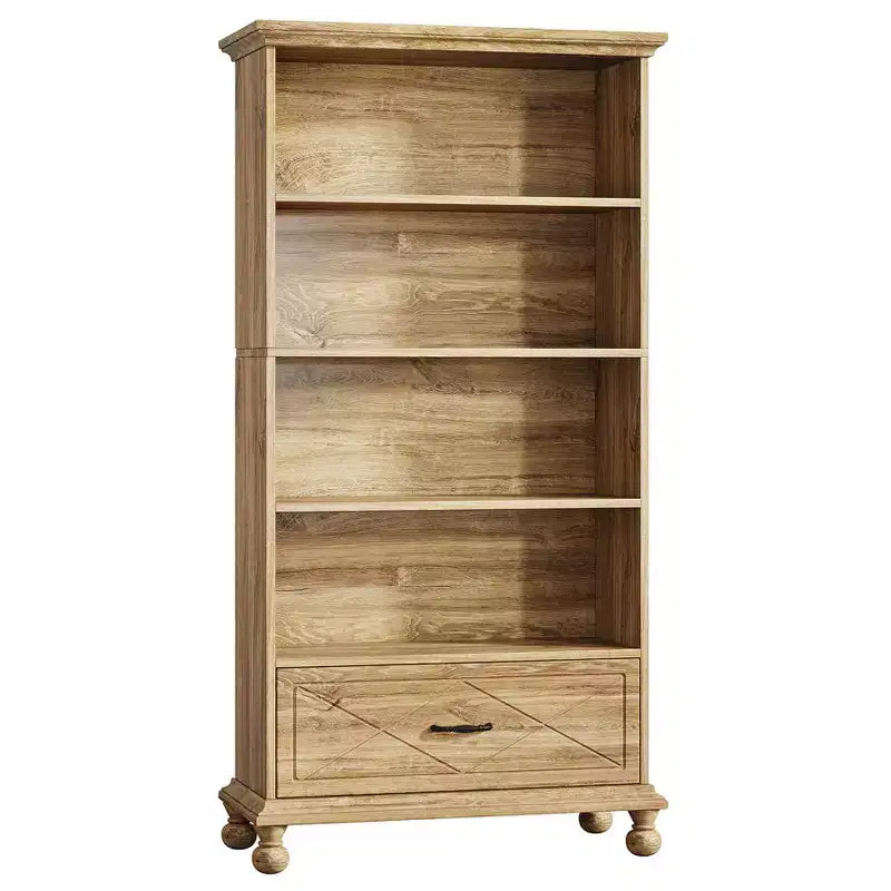 Tribesigns 6-Tier Bookshelf with Drawer, 70.9 Freestanding Bookcase, Open Book Display Rack