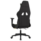 Sedia Gaming con Poggiapiedi, Nero e Giallo, Tessuto