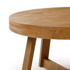 Tavolino rotondo classico in legno massello, tavolo da fattoria da 36 per soggiorno