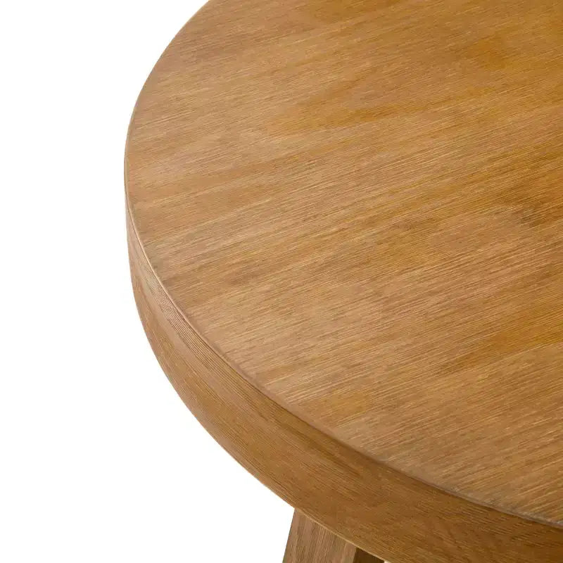 Tavolino rotondo classico in legno massello, tavolo da fattoria da 36 per soggiorno