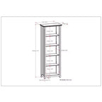 Libreria "Normandy" a 5 ripiani da 183 cm